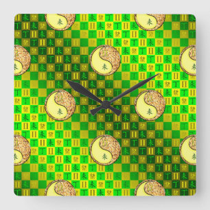 Gemini & Fire Goat Square Wall Clock