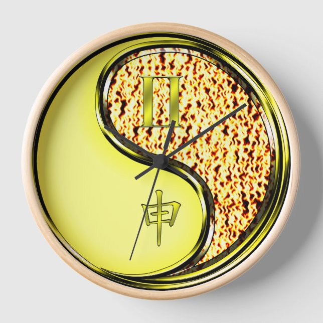 Gemini & Fire Monkey Clock (Front)