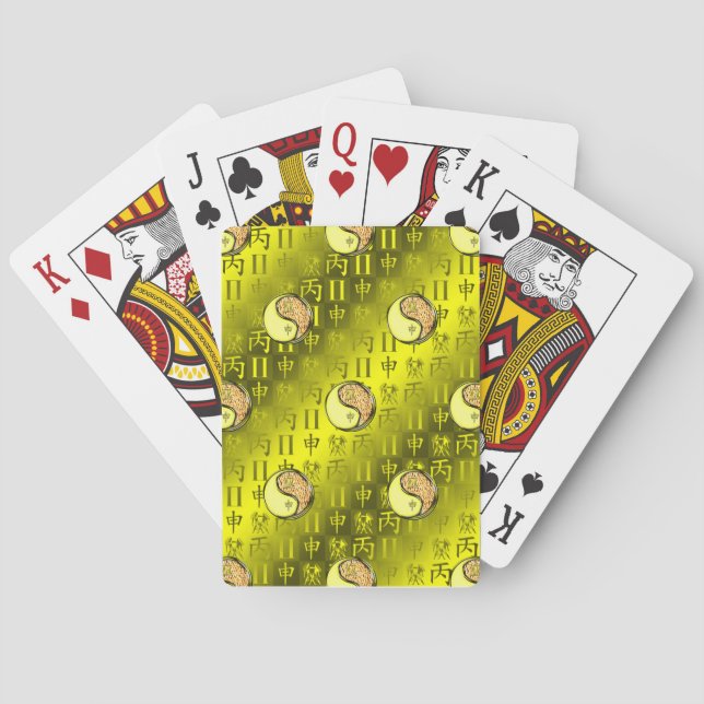 Gemini & Fire Monkey Playing Cards (Back)