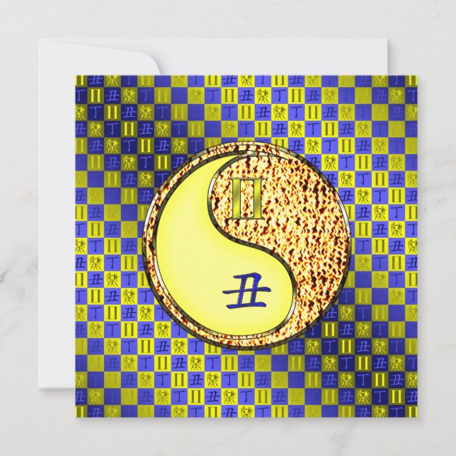 Gemini & Fire Ox Card (Front)