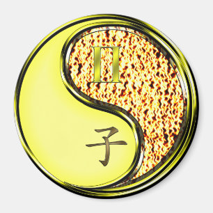 Gemini & Fire Rat Magnet