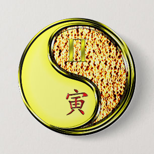 Gemini & Fire Tiger 7.5 Cm Round Badge