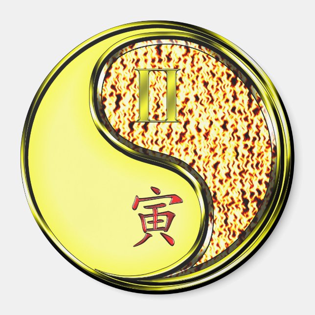 Gemini & Fire Tiger Magnet (Front)