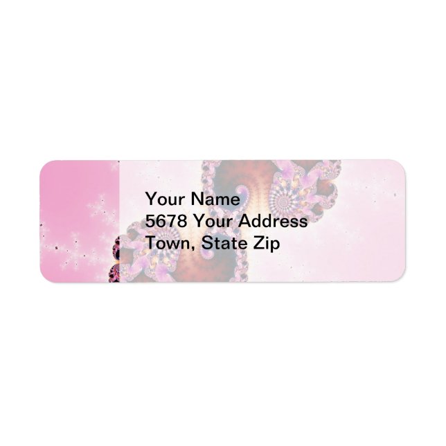 Gemini Fractal Art Return Address Label (Front)