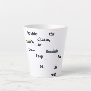 Gemini Fun & Inspiring Design Daily Use Custom Gif Latte Mug