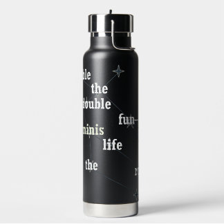 Gemini Fun & Inspiring Design for Daily Use & Gift Water Bottle