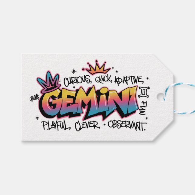 Gemini Gift Tags (Front (Horizontal))