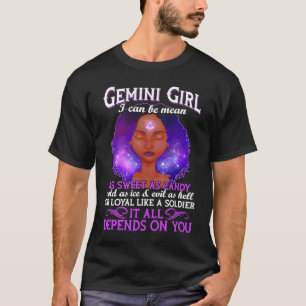Gemini Girl Are Born in May 21 June 21 Birthday T-Shirt