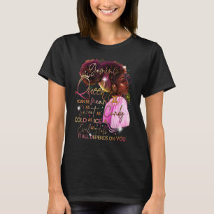 Gemini Girl Birthday Melanin Afro Queen Black Wom T-Shirt