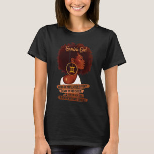 Gemini Girl For Black Women Melanin Afro Queen T-Shirt