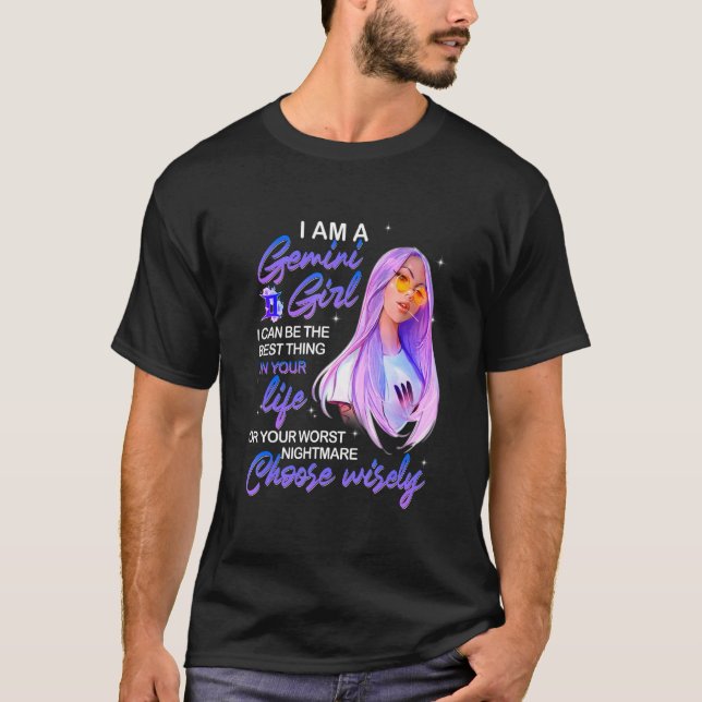 Gemini Girl I Can Be The Best Thing Nightmare Mess T-Shirt (Front)