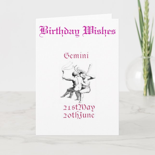GEMINI GREETING CARD (Front)