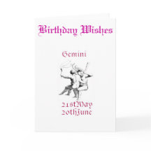 GEMINI GREETING CARD