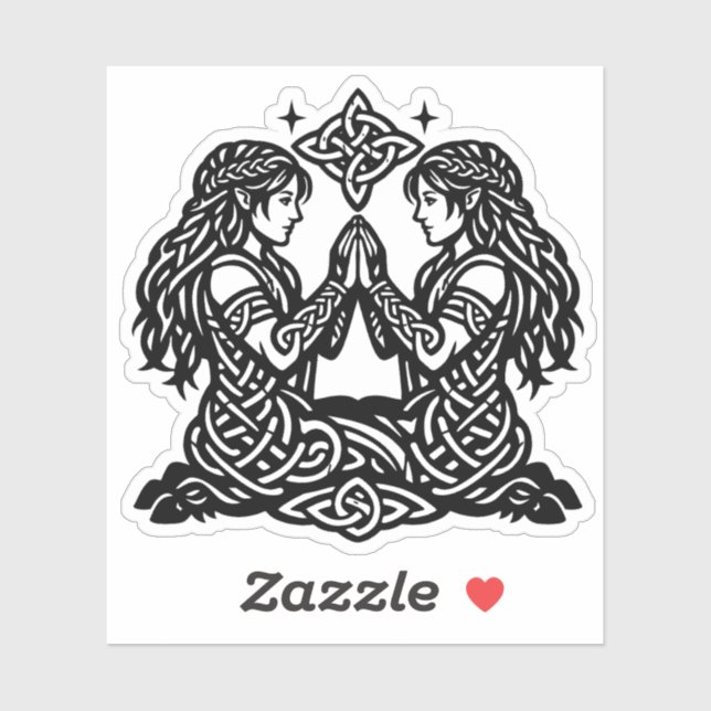 Gemini — Haunted Ink Zodiac Twins (Sheet)