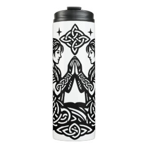 Gemini — Haunted Ink Zodiac Twins Thermal Tumbler