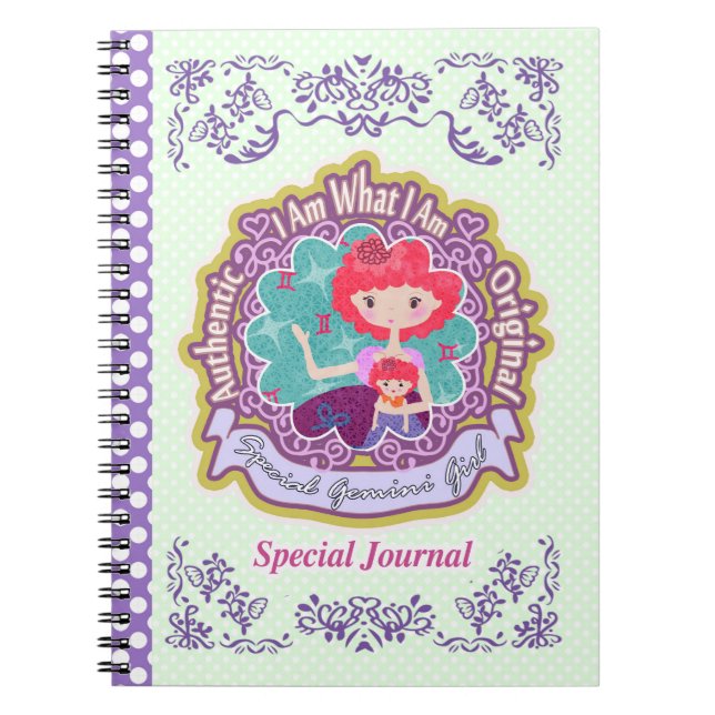 Gemini Horoscope  Notebook (Front)