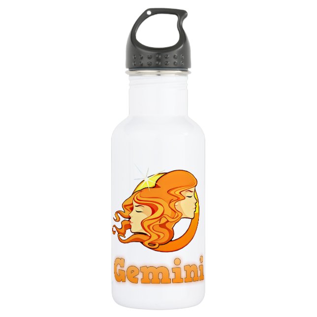 Gemini illustration 532 ml water bottle (Front)
