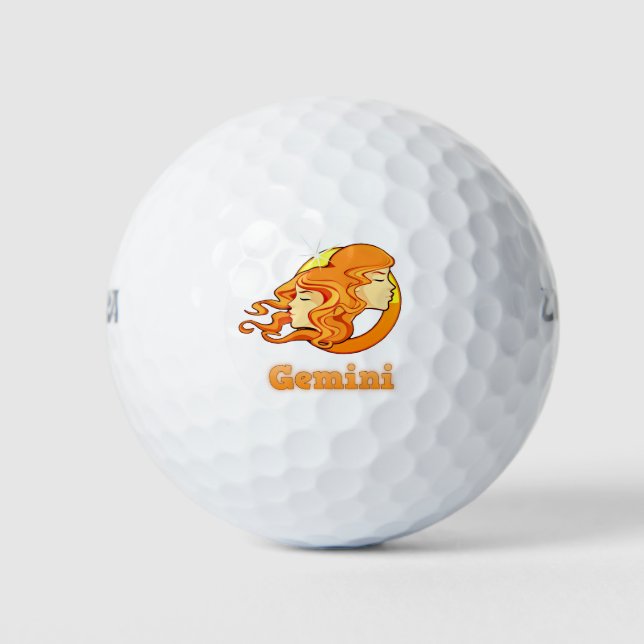 Gemini illustration golf balls (Front)
