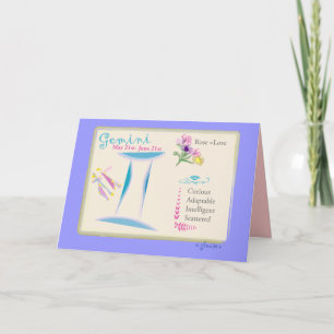 Gemini June Greeting Card
