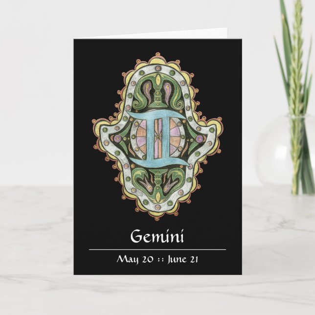 Gemini Khamsa Note Card (Front)