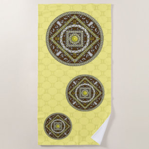 Gemini Mandala Beach Towel