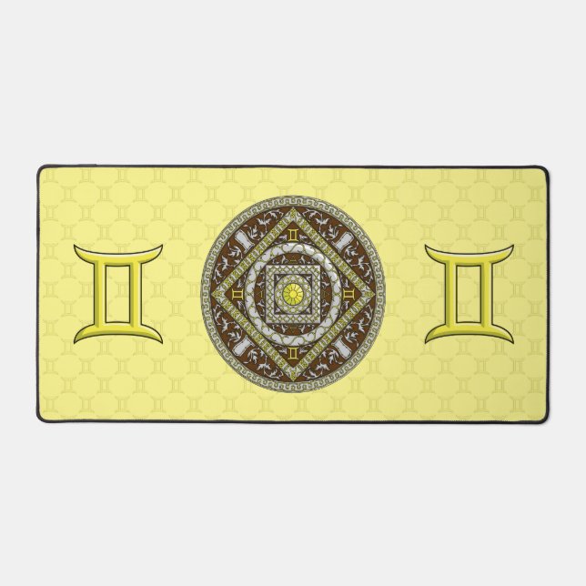 Gemini Mandala Desk Mat (Front)