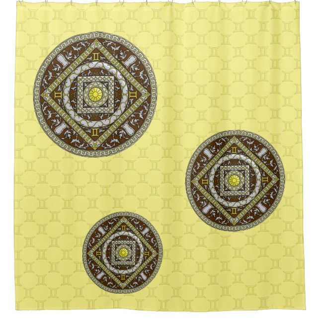 Gemini Mandala Shower Curtain (Front)