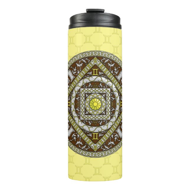Gemini Mandala Thermal Tumbler (Front)