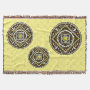Gemini Mandala Throw Blanket