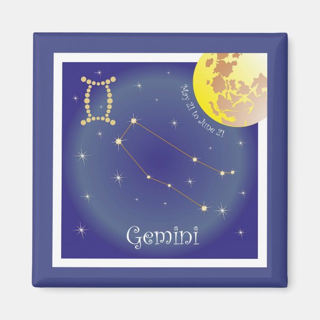 Gemini May 21 to June 21 Magnet (Front)