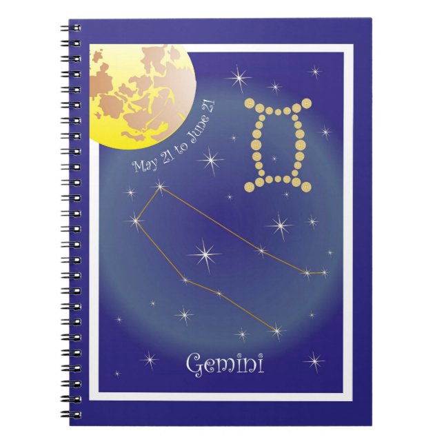 Gemini May 21 to June 21 Notizheft Notebook (Front)
