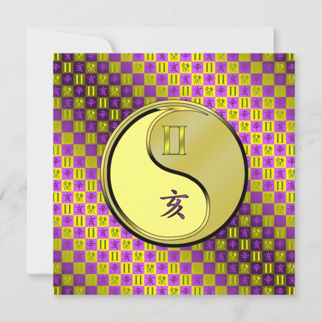 Gemini & Metal Boar Card (Front)