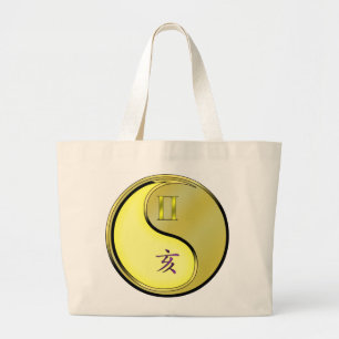 Gemini & Metal Boar Large Tote Bag