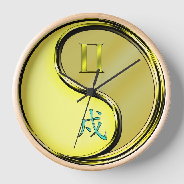 Gemini & Metal Dog Clock (Front)