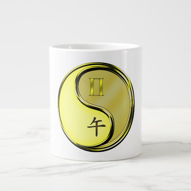 Gemini & Metal Horse Large Coffee Mug (Front)