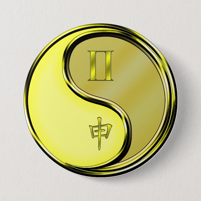 Gemini & Metal Monkey 7.5 Cm Round Badge (Front)