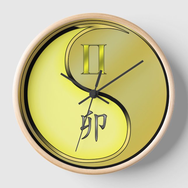 Gemini & Metal Rabbit Clock (Front)