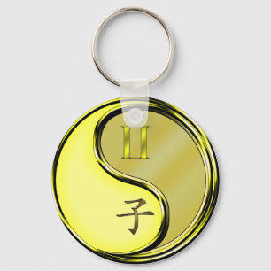 Gemini & Metal Rat Key Ring