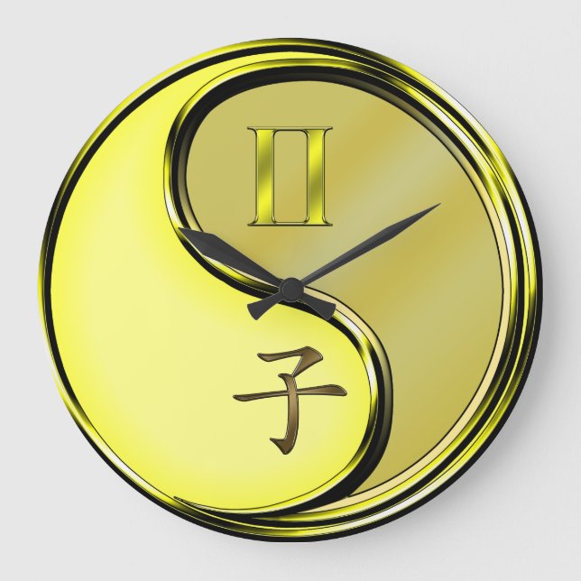 Gemini & Metal Rat Large Clock (Front)