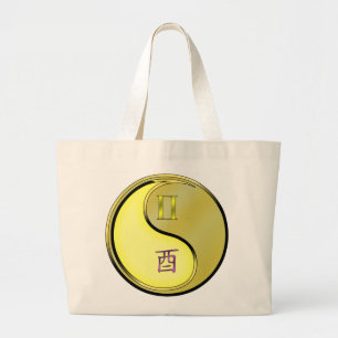 Gemini & Metal Rooster Large Tote Bag