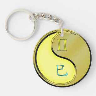 Gemini & Metal Snake Key Ring