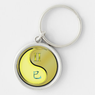 Gemini & Metal Snake Key Ring