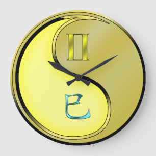 Gemini & Metal Snake Large Clock
