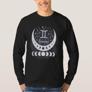 Gemini Moon Phase Water Zodiac Sign Horoscope Pers T-Shirt