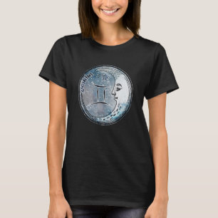 Gemini Moon Sign Astrology Boho Hippie Zodiac Symb T-Shirt