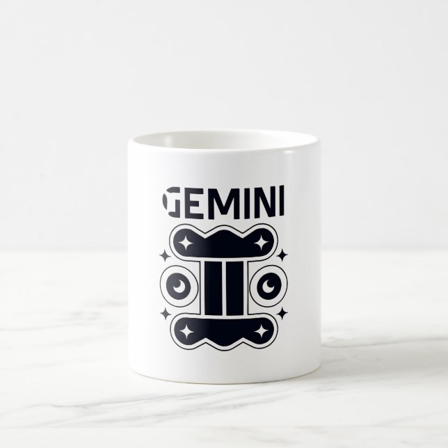 Gemini Moon Twins with Stars Coffee Mug (Center)