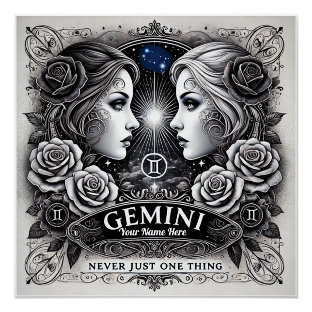 Gemini “Never Just One Thing” Glossy Poster  (Front)