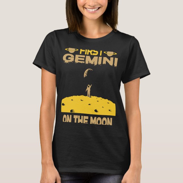 Gemini On The Moon T-Shirt (Front)