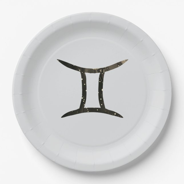 Gemini Party 9" Round Paper Plates (Front)