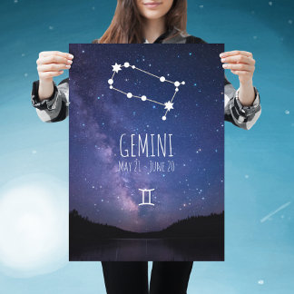Gemini | Personalised Zodiac Constellation Poster
